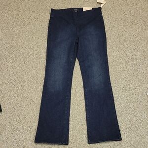 NYDJ Dark Blue Slim Bootcut Kensie Jeans, Pull On. Spanspring Sz Medium New